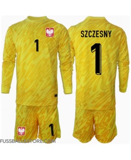 Günstige Polen Wojciech Szczesny #1 Torwart Heimtrikotsatz Kinder EM 2024 Langarm (+ Kurze Hosen)